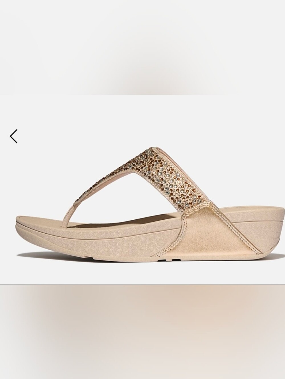 Fitflop Glitter Thong Wedge Sandal - Gold 5 Women/3-3.5 Youth - Picture 5 of 8